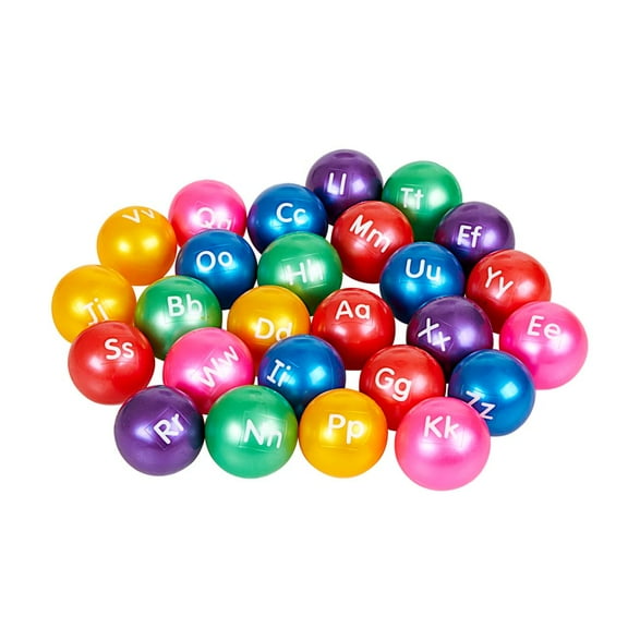 Excellerations 3" Alphabet Balls - Set of 26 with Air Pump