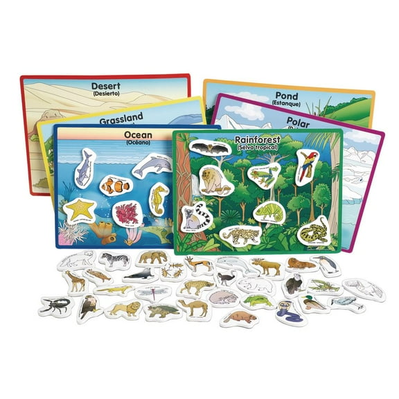 Excellerations Animals in Their Habitats - 6 Boards, 48 Pieces
