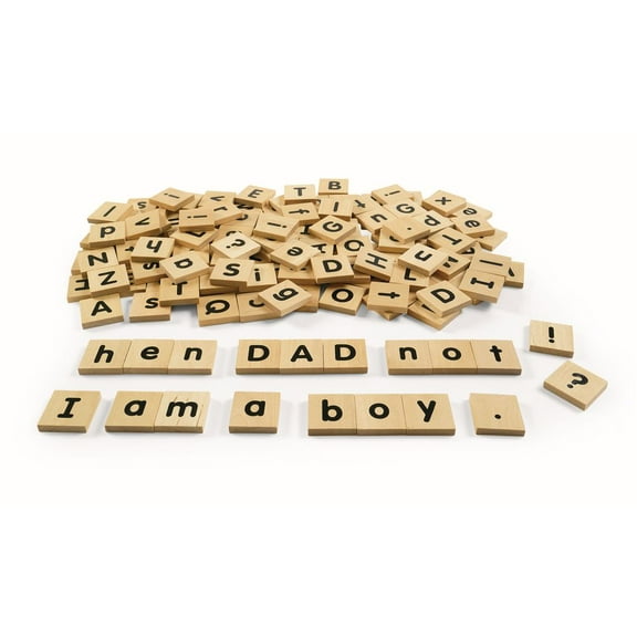 Excellerations Big Wooden Letter Tiles - Tub of 250