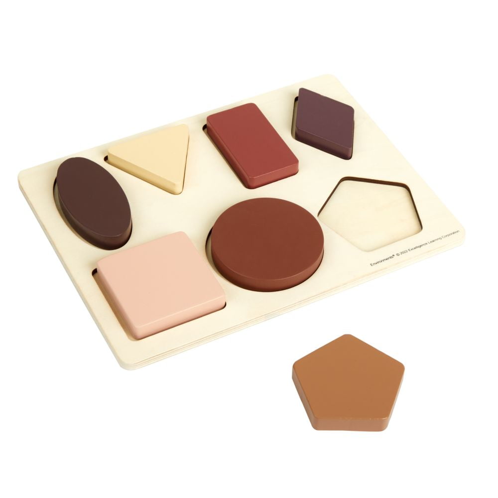 Excellerations Chunky Puzzle Shapes - Natural - Walmart.com