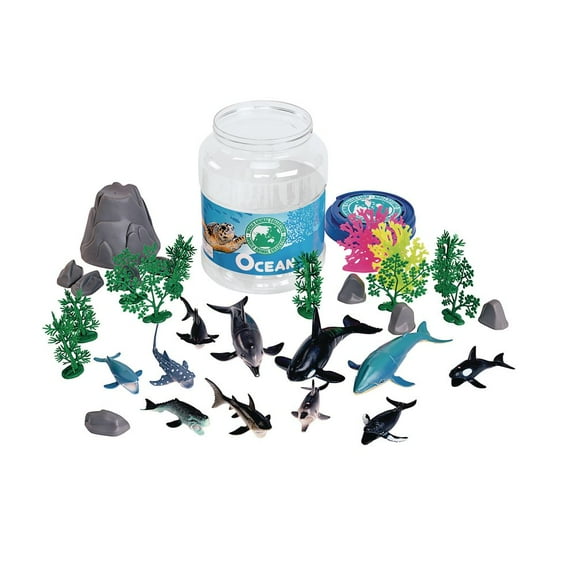 Excellerations Ocean Animal Bucket - Set of 33 Pieces