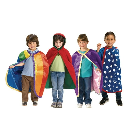 Excellerations Reversible Fabric Capes - Set of 4