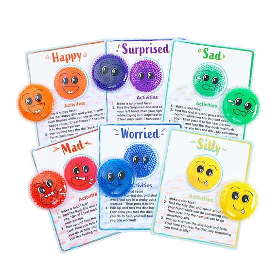 Excellerations Sensory Gel Bead Emotions Discs Activity