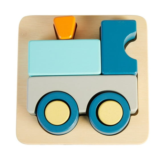 Excellerations Sustainably Harvested Rubberwood Train Puzzle
