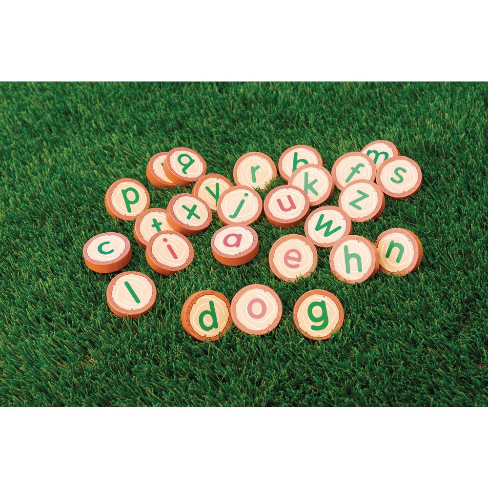 Alphabet Rations Excellerations Wooden Lowercase Alphabet Rounds - 26pcs - Walmart.com