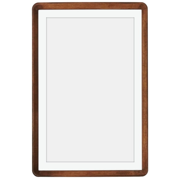 Excello Brands 12" x 18" Wood Rounded Edge Picture Frame, Brown