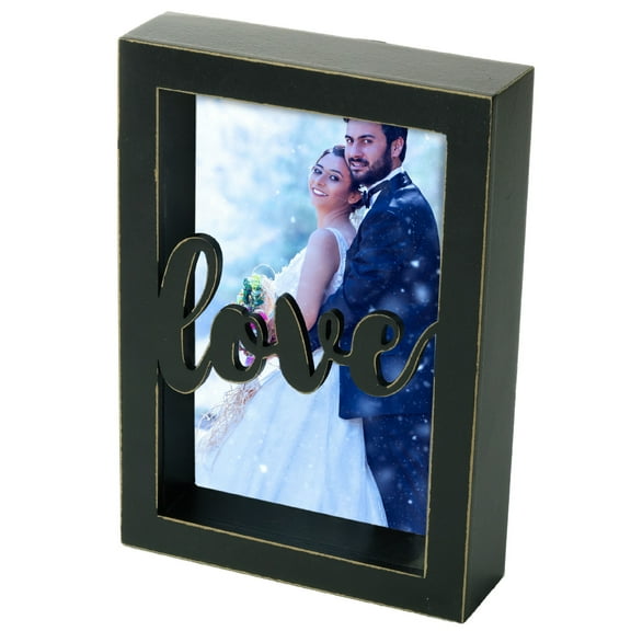 Excello Global Products 4x6" "Love" Shadow Box Frame - Black - EGP-HD-0417B