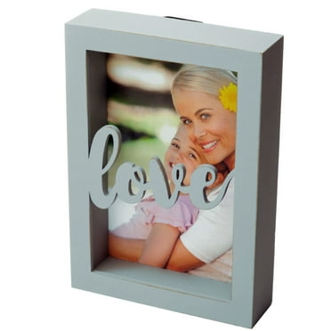 Excello Global Products 4x6" "Love" Shadow Box Frame - Gray - EGP-HD-0417A