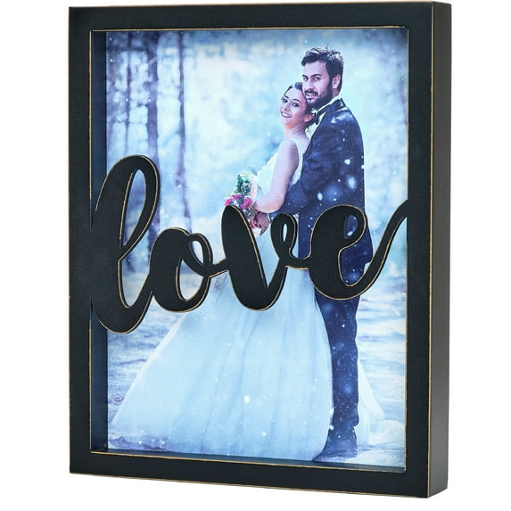 Excello Global Products 8x10" "Love" Shadow Box Frame - Black - EGP-HD-0419B