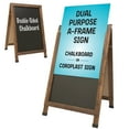 thumbnail image 1 of Excello Global Products A-Frame Combo, Chalkboard and Coroplast Poster Holder, 24x36, Brown, 1 of 8