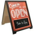 thumbnail image 1 of Excello Global Products A-Frame Open/Closed Sign w Chalkboard Rustic Easy to Mount Informative Business Store Restaurant Bar Double Sided Vintage Wooden Sign Decor 17x13 inches - EGP-HD-0209, 1 of 4