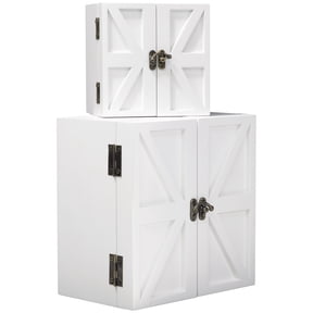 Excello Global Products Barndoor Keepsake Box (Nested 5x5x4" in 8x8x5") - White - EGP-HD-0453-A