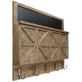 thumbnail image 1 of Excello Global Products Barndoor Mail Holder with Chalkboard, Key Hooks, and Mail Slot (Rustic Brown) - EGP-HD-0447-A, 1 of 5