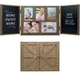 thumbnail image 1 of Excello Global Products Barndoor Rustic Wood Collage Picture Frame with 2 Magnetic Chalkboard Door - Holds 4x6 and 5x7 photos - EGP-HD-0413, 1 of 7