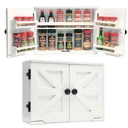 Excello Global Products Barndoor Spice Cabinet, White