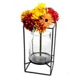 thumbnail image 1 of Excello Global Products Decorative Glass Vase with Metal Wire Stand: Clear Vase Decoration for Modern Home Decor (11.8" x 6.7") - EGP-HD-0346, 1 of 4