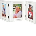 thumbnail image 1 of Excello Global Products EGP-HD-0386 - EGP-HD-0386 Hand Painted Rustic Wooden Photo Frames, Three Picture Collage Picture Frames, Holds Three 4" X 6" Photos, Tabletop, White, 1 of 4