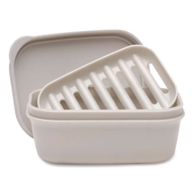 Excello Global Products SPLSTRVL0010 Travel Soap Box, Light Gray