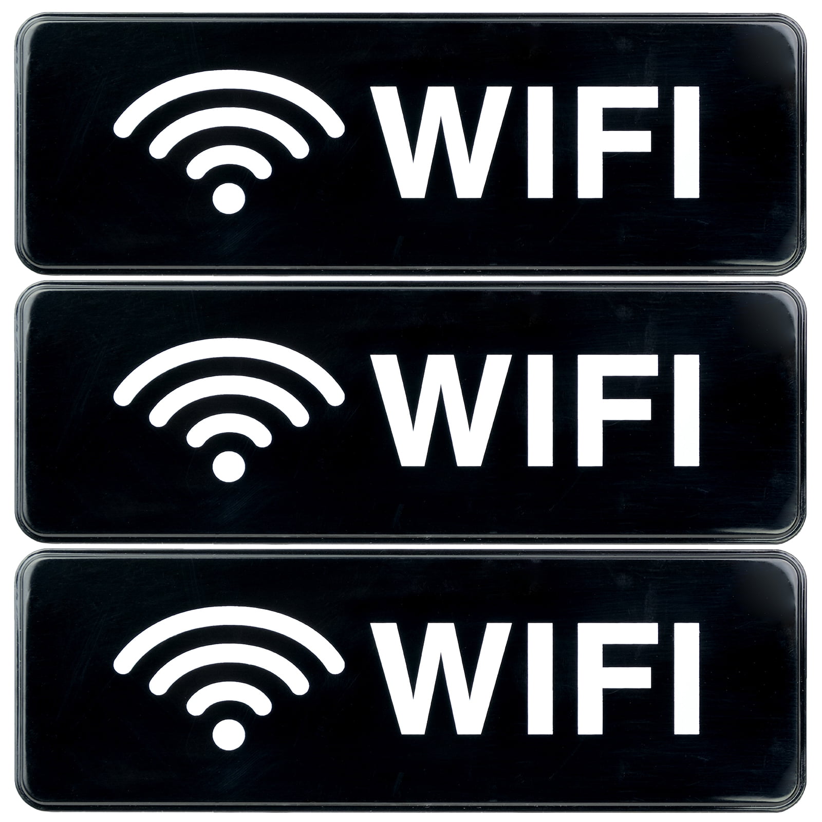 Excello Global Products Easy to Mount 9 by 3 in WiFi Sign with Symbols ...