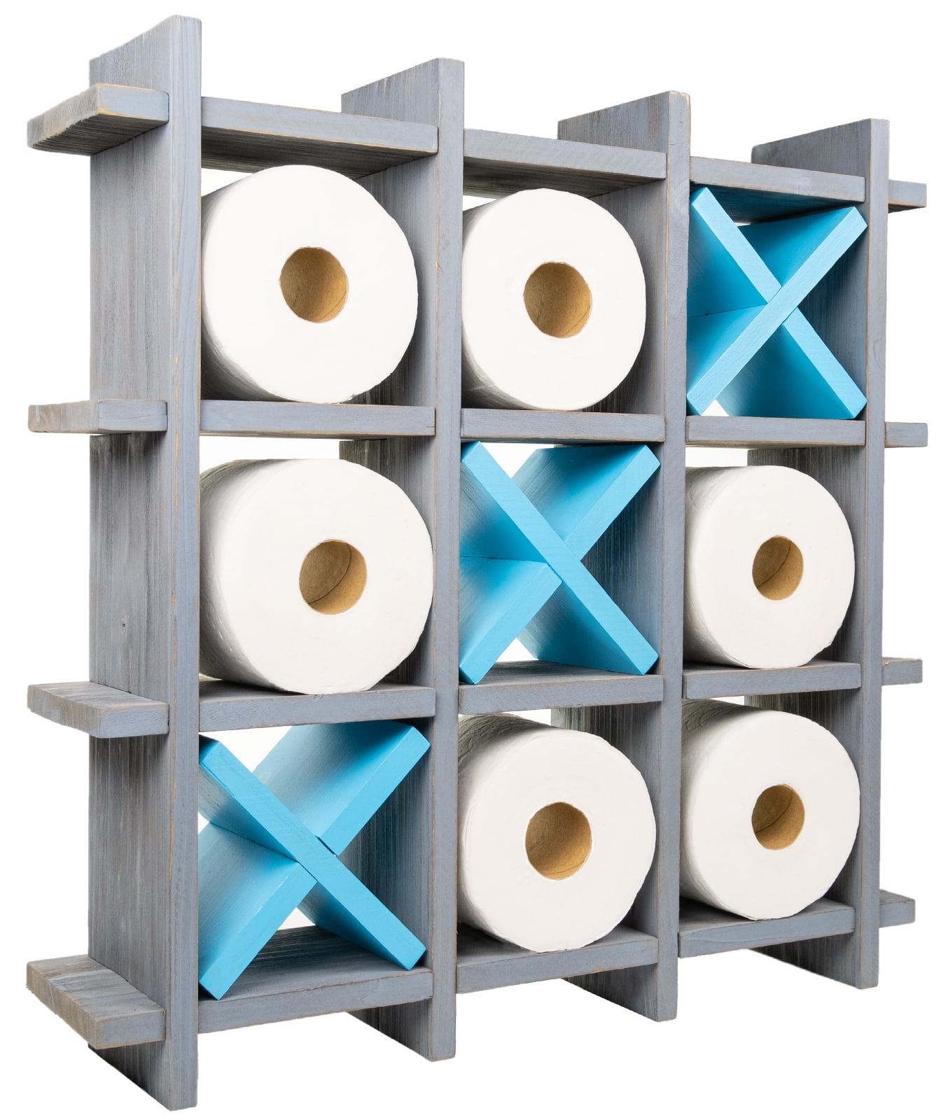 Techvida Free Standing Toilet Paper Holder Stand, Tissue Roll Holder Floor Stand  Storage for Bathroom Black, 2 Pack 