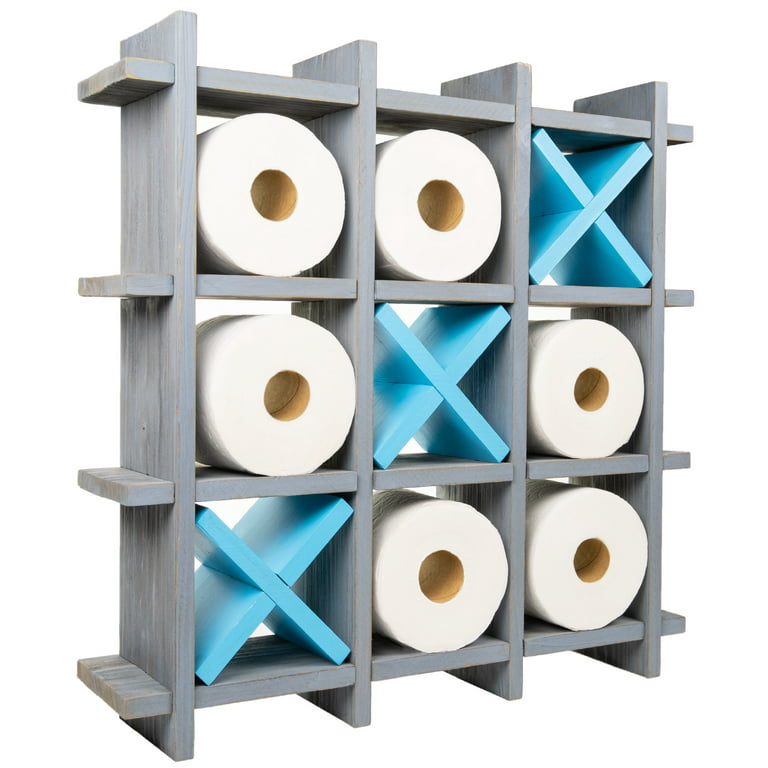 Toilet Paper Holder Wall Mounted Paper Roll Rack Wooden Tissue