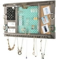 thumbnail image 1 of Excello Global Products Large Rustic Wall Mounted Jewelry Organizer: 28"x16" - Brown - EGP-HD-0093-OS, 1 of 5
