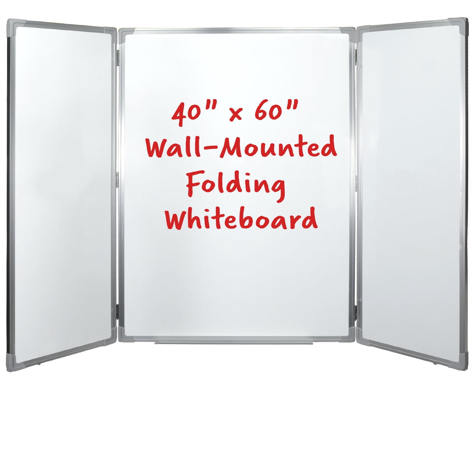Excello Global Products 40" x 60" Wall Mounted Folding Whiteboard