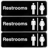 Excello Global Products Men/Woman Restroom Sign: Easy to Mount ...