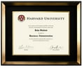thumbnail image 1 of Excello Global Products Modern Photo Document Frame: 8.5x11 with Double Mat Graduation Diploma Certificate Holder Wall Frame (Gold) - EGP-HD-0332, 1 of 6
