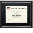 thumbnail image 1 of Excello Global Products Photo Document Frame: 11" x 14" with Double Mat Graduation Diploma Certificate Holder Wall Frame (Black/Silver) - EGP-HD-0383A, 1 of 6