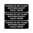 thumbnail image 1 of Excello Global Products Please Do Not Flush Wall Sign 9x3 Black/White 3Pk, 1 of 5