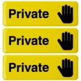 thumbnail image 1 of Excello Global Products Private Sign 9"x3" Easy to Mount (3 pack Yellow) - EGP-HD-0261-A, 1 of 5