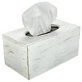 thumbnail image 1 of Excello Global Products Rustic White Barnwood Tissue Box Cover: Tissue Rectangle Box Includes Slide-Out Bottom Panel. Perfect for Farmhouse Bathroom Decor (Pack of 1) - EGP-HD-0163, 1 of 3