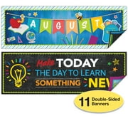 Excello Global Products Set of 11 Motivational Classroom Banner Poster Decorations - Extra Large 13.5"x39" Educational, Motivational and Inspirational Growth Mindset for Teacher and Student - GPP-0047