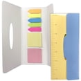 thumbnail image 1 of Excello Global Products Sticky Pad Note Pad Set: Includes 2 Sticky Note Pads and 5 Colorful Index Tabs, Flag, Page Markers and a Printed Ruler with Foldable Storage Case - EGP-HD-0048, 1 of 5