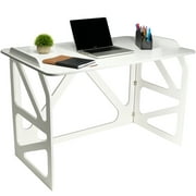 Excello Global Products Stow Away Desk with 30" x 47" Writing Surface: Perfect for Apartments, Dorms, Small Spaces and Work from Home (White)