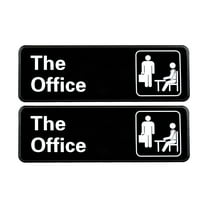 Excello Global Products The Office Wall Sign 9x3 Black/White 2Pk EGPHD0064S