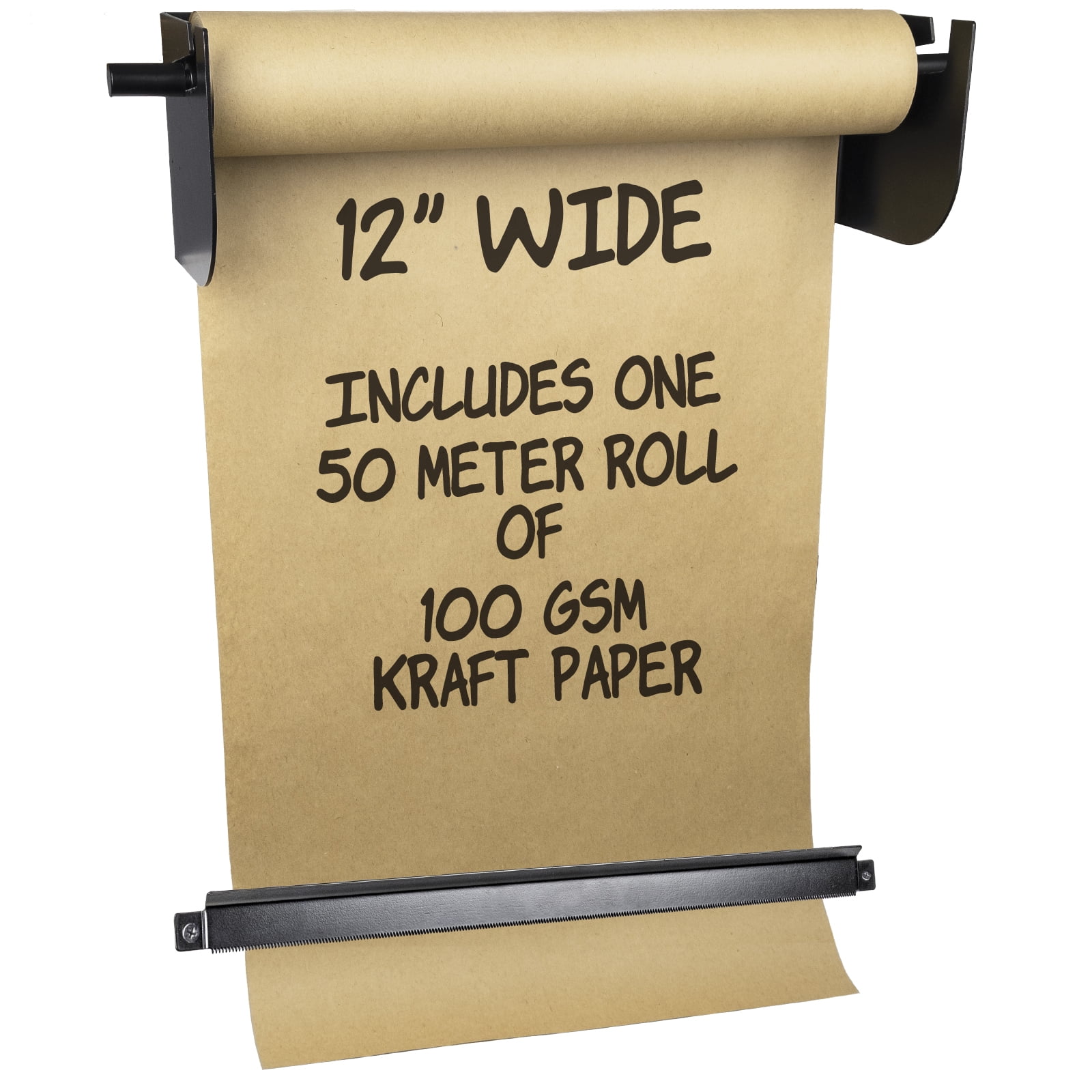  ThinkScroll 24 Inch Wall-Mounted Kraft, Butcher Paper Roll  Holder/Dispenser (Bracket Only), Black : Office Products