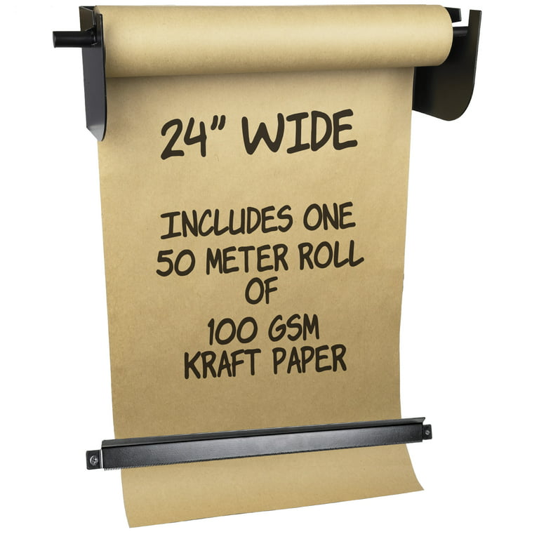 PD-W24 Wall Mounted Kraft Paper Roll Dispenser & Cutter for Rolls up to 24  Wide and 9 in Diameter buy in stock in U.S. in IDL Packaging