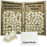 Excello Global Products Wedding Guest Drop Top Frame Wedding Guest Book Alternative - Brown - EGP-HD-0155
