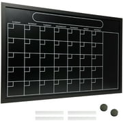 Excello Global Products Weekly Monthly Format Reminder Magnetic Chalkboard Wall Mounted