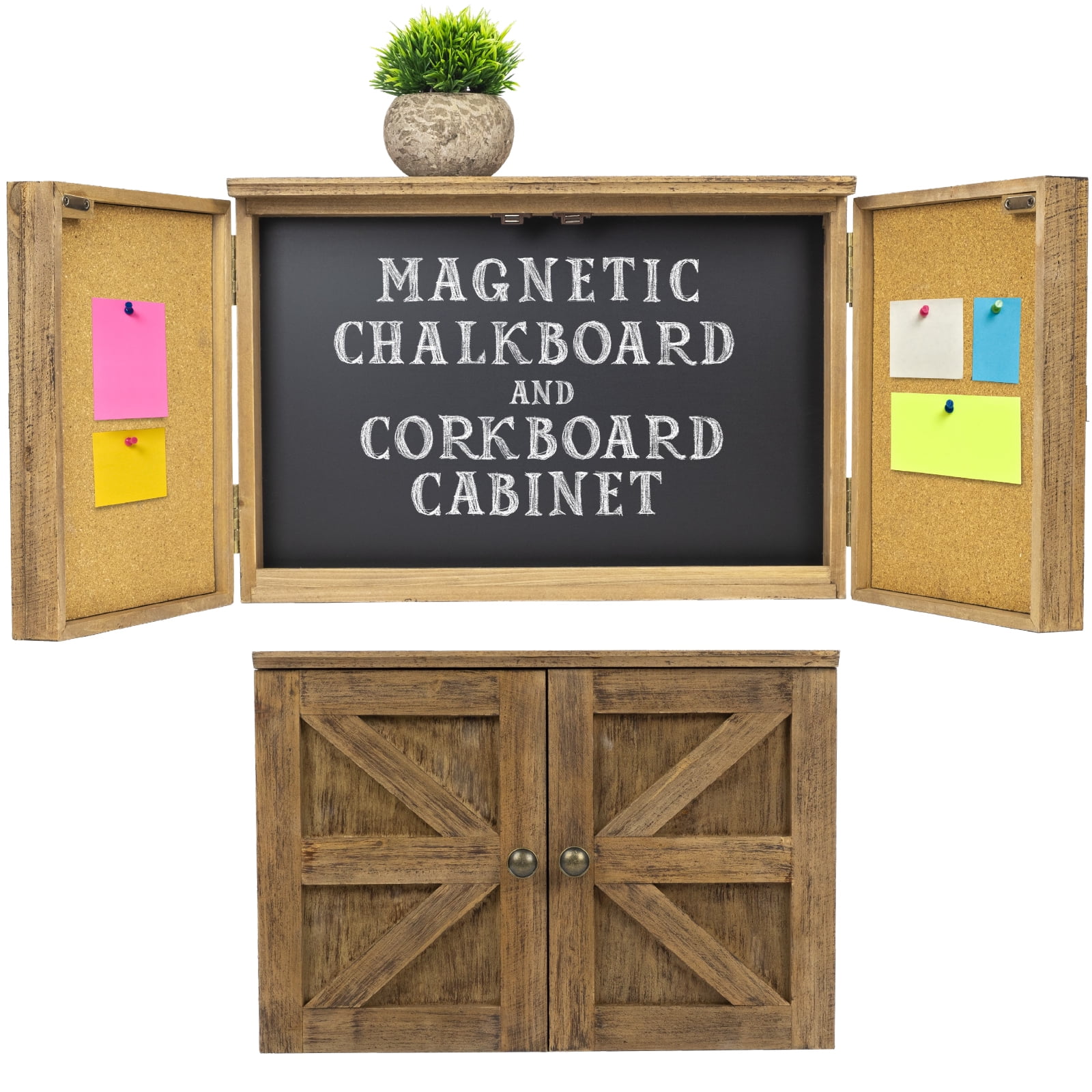 Excello Global Products Wooden Rustic Chalkboard Wall Mounted