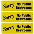 thumbnail image 1 of Excello Global Products no Public Restroom Sign 9"x3" Easy to Mount (3 pack Yellow) - EGP-HD-0269-A, 1 of 4
