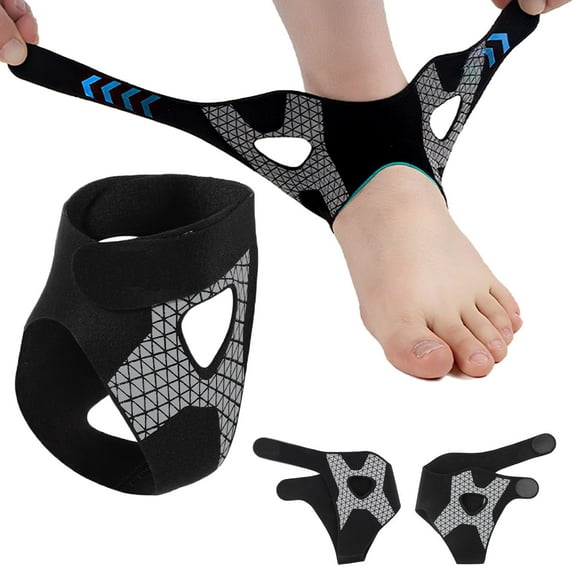 Excellten Adjustable Elastic Ankle Brace - Excellent Ankle Brace Sleeve Socks Support Uses Shell Precision Pressure - Help Straighten Ankles and Improve Alignment (1, Large)