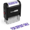 thumbnail image 1 of ExcelMark for Deposit ONLY - A1539 Self Inking Rubber Bank Stamp - Blue Ink, 1 of 5