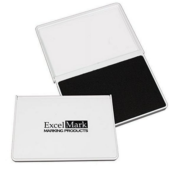 Excelmark Ink Pads for Rubber Stamps Medium Size 2-5/8 Inches by 4-1/4 Inches (Black)