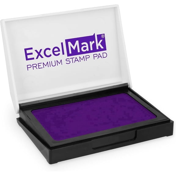 ExcelMark Ink Pad for Rubber Stamps 1-7/8" x 3-1/8"- Purple