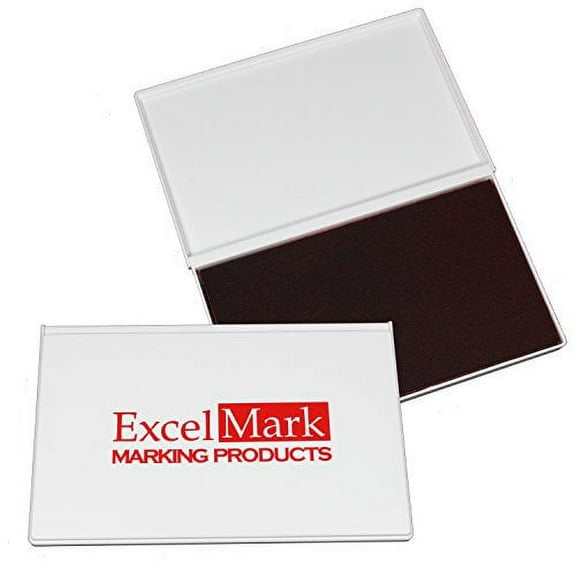 Excelmark Rubber Stamp Ink Pad Extra Large 4-1/4 Inches by 7-1/4 Inches (Red)