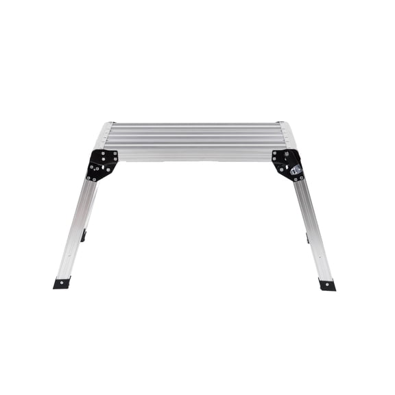 Excelo 330lbs Heavy Duty Folding Work Platform, Aluminum Drywall Stool Ladder with Non-Slip Feet for Cleaning, Painting & Home Projects