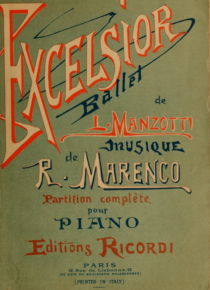 Excelsior Ballet for Piano nd Cover Canvas Art - Unknown (24 x 36)